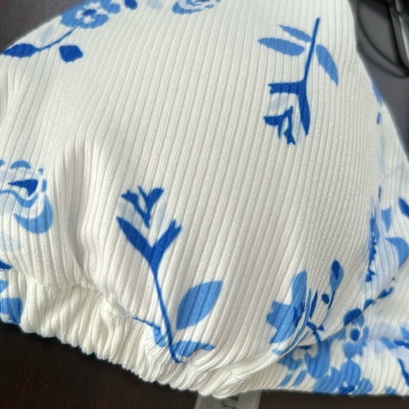 ZAFUL Ditsy Floral Printed Swimsuit Triangle High Cut Cheeky Bikini Set - Picture 5 of 7